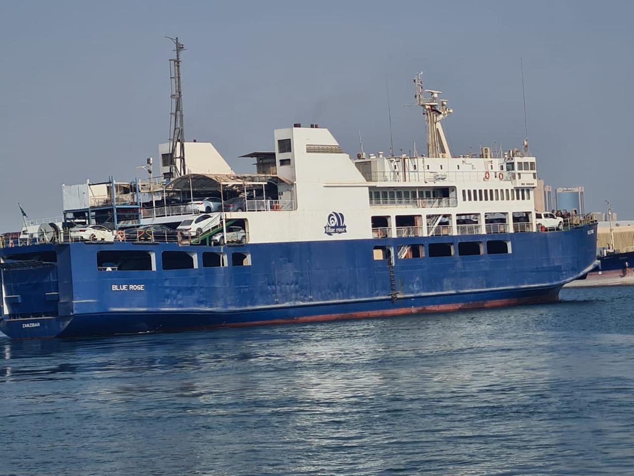 Blue Rose Ro-Ro ferry operated by Marwarid Darya Marine Services docked at port